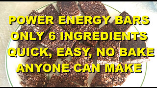 Easy DIY 5-Minute No Baking Power Energy Bars With Only 6 Ingredients For Runners and Athletes!