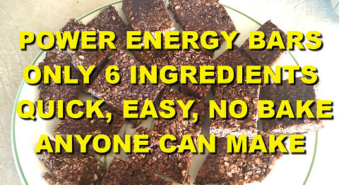 Easy DIY 5-Minute No Baking Power Energy Bars With Only 6 Ingredients For Runners and Athletes!