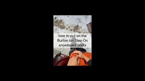 how to put on the Burton Ion Step On snowboard boots