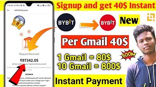 🔥PER GMAIL 40 INSTANT BYBIT UNLIMITED TRICK BYBIT FUTURE TRADING TRICK BYBIT WITHDRAW TRICK