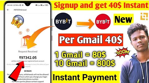 🔥PER GMAIL 40 INSTANT BYBIT UNLIMITED TRICK BYBIT FUTURE TRADING TRICK BYBIT WITHDRAW TRICK