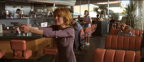 Pulp Fiction "Everybody be cool, this is a robbery" scene (1 of 3)
