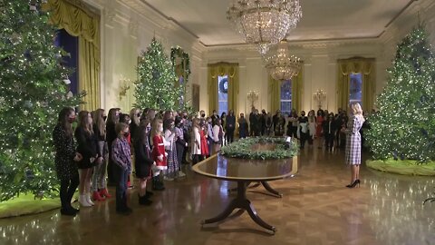 First Lady Melania Trump Gives Tour of White House Christmas Decorations