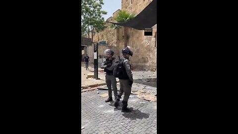 Watch an Israeli Police Officer Get Caught Preparing to Throw a Stun Grenade