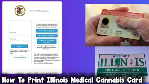 How To Print Your Illinois Cannabis Medical Card Tutorial