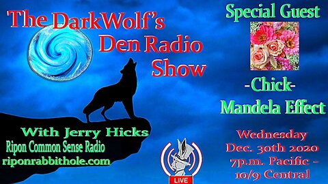 🐺The DarkWolf's Den Radio Show🐺EP. 47: Special Guest- Chick Mandela Effect
