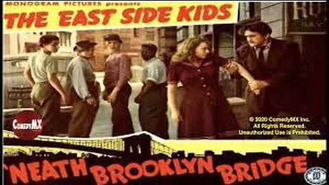 'NEATH BROOKLYN BRIDGE (1942)--colorized