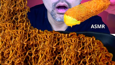 Asmr eating Noodles,ASMR MUKBANG,Tteokbokki,Fire Noodles,Cheese Corn Dog