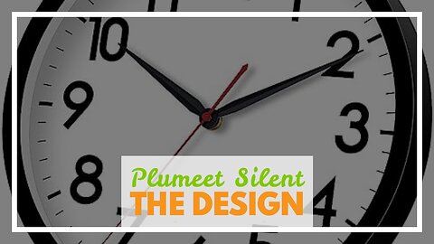 Plumeet Silent Wall Clock - 10" Non Ticking Quartz Black Wall Clocks - Simple Design Wall Clock...