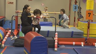 First flip in gymnastics at 4 years old