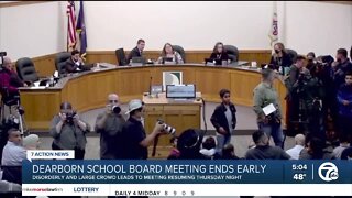 Dearborn school board meeting ends early