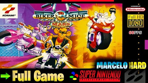 Biker Mice from Mars: Throttle - Super Nintendo (Full Game Walkthrough)