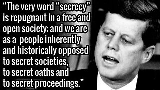2017 Ronald Bernard talk along with JFK's 1961 Secret Societies speech.