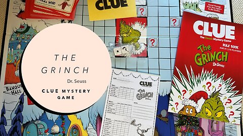 Dr Seuss' THE GRINCH Clue Mystery Game Unboxing