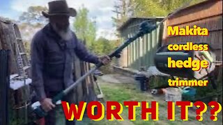 Unbox & first try of Makita DUN461W cordless pole hedge trimmer