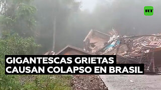 Se desploma un edificio por las gigantescas grietas surgidas en la ciudad brasileña de Gramado