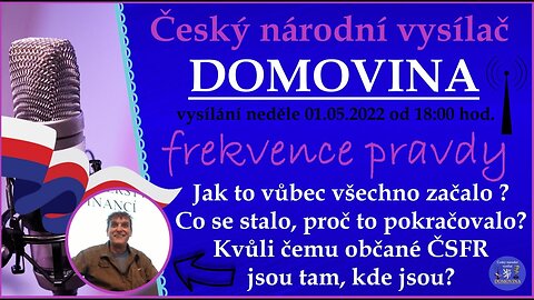 Kvůli čemu občané ČSFR, jsou, tam kde jsou? | vysílání 01.05.2022