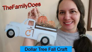TheFamilyDoes Mom Paints a Country Truck Fall Craft from the Dollar Tree