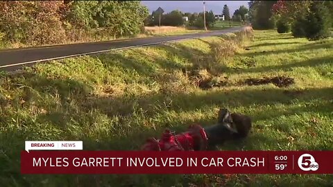 Myles Garrett was driver in single-car crash that caused minor injuries
