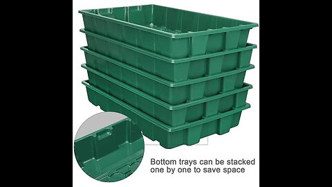 Fasezoomit 10 Packs Seed Starter Tray Kit Seedling Starter Trays with Humidity Dome, Plastic Pl...