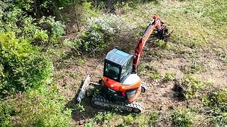 FASTER Than Tractor Mulcher? Mini-Excavator GRAPPLE Bucket! 10 Minute Challenge!