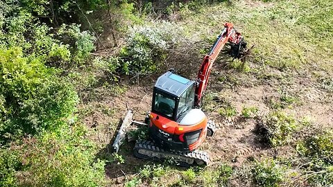 FASTER Than Tractor Mulcher? Mini-Excavator GRAPPLE Bucket! 10 Minute Challenge!