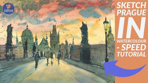 Watercolour Painting for Beginners: Charles Bridge (Prague) Tutorial