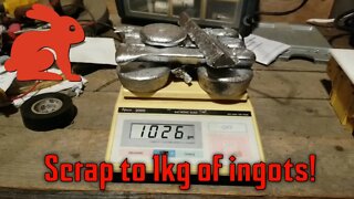 Melting 1Kg of scrap aluminum