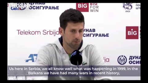 Novak Djokovic: "…when politics interferes with sport, it doesn't turn out well."