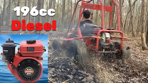 196cc Diesel Engine Swap - Rolling Coal In the Go-Kart