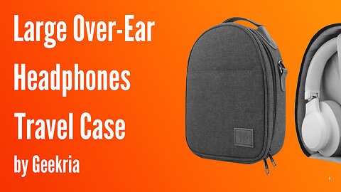 Lay Flat Over-Ear Headphones Travel Case, Soft Shell Headset Carrying Case | Geekria