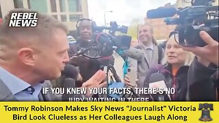 Tommy Robinson Makes Sky News "Journalist" Victoria Bird Look Clueless as Her Colleagues Laugh Along