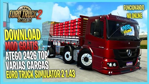 ▶️ETS2 1.43 ATEGO 2426 CARREGADO DE CEBOLA E TOMATE EURO TRUCK SIMULATOR 2 1.43