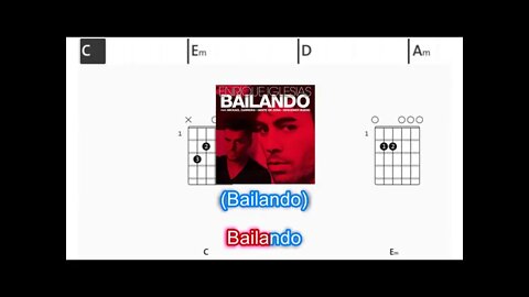 Enrique Iglesias feat Descemer Bueno Gente de zona Bailando - (Chords & Lyrics like a Karaoke)