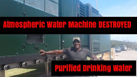 Flint MI - Atmospheric Water Machine Vandalized and Destroyed - Purified Water