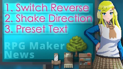 Pixel Art of MZ-Chan, Preset Text, Shake Direction, Event Target | RPG Maker News #94