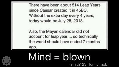 Re: Leap Years, 2012 & The Mayan Calendar