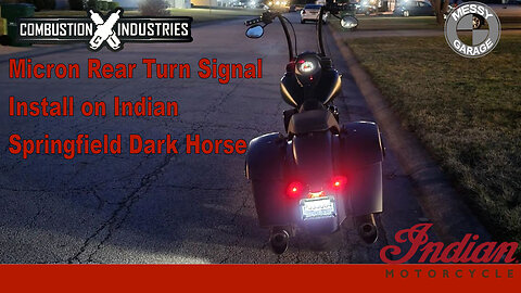 Indian Springfield Dark Horse Mod - Combustion Industries Mircon Rear Turn Signals/taillights