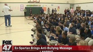 Ex-Spartan brings anti-bullying message to mid-Michigan