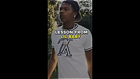 Lesson from Lil Baby. Do you listen to his music? I don’t but his words here carry’s weight…..