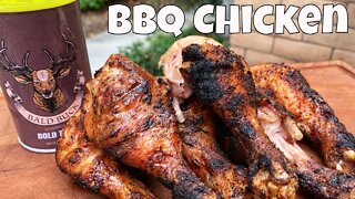 Smoked Chicken on the Weber Kettle Charcoal BBQ | Bald Buck Rub