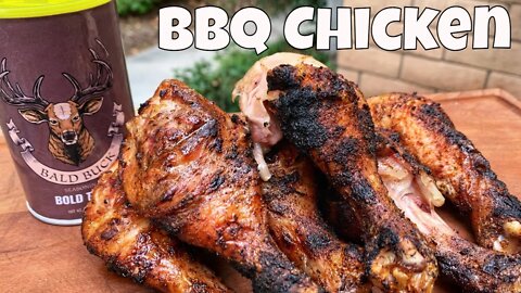 Smoked Chicken on the Weber Kettle Charcoal BBQ | Bald Buck Rub