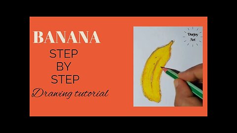 How to draw a banana step by step(very easy) | Easy drawing banana | Durjoy Art