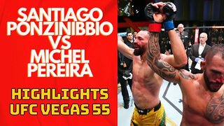 Santiago Ponzinibbio vs Michel Pereira - Highlights | UFC Vegas 55