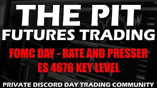 FOMC Day - ES 4676 Key - Premarket Trade Plan - The Pit Futures Trading