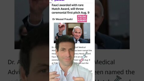 Dr Fauci Awarded Rare Award.. and Not For Being A Weasel Fraudci 🤣