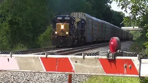 CSX M214 Autorack Train from Creston, Ohio August 12, 2022
