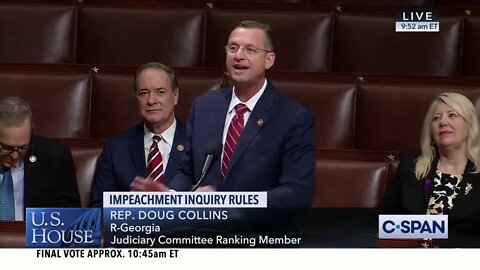 🔴👀🔴 10/31/19 Collins Floor Speech on Impeachment Resolution