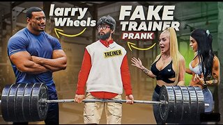 FAKE TRAINER PRANK with LARRY WHEELS I Elite Powerlifter Pretended to be a Beginner coah in Gym