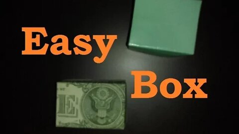 Easy Origami Box Hinged Lid Paper or Money Origami Dollar Design © #DrPhu